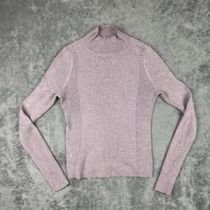 American Eagle Outfitters Ribbed Shirt Womens XS Mock Neck Long Sleeve Top - Picture 1 of 6