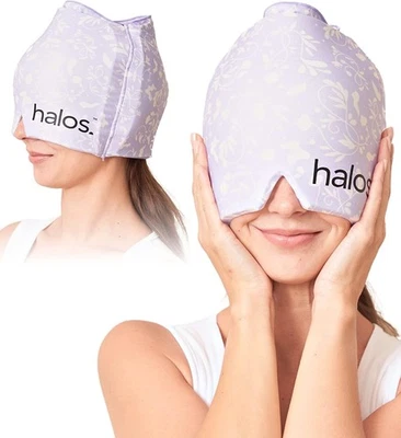 MyHalos Migraine Relief Cap Wearable Ice Pack Cold Wrap Hat Reusable Therapy  - Image 1 of 4