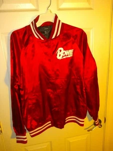 David Bowie Red Bomber Jacket Limited Edition SIZE MEDIUM ADULT COLLECTOR VG+ - Picture 1 of 12