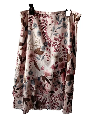 Pierre Cardin Skirt Size 10 Women's Ruffle Burgundy Mauve Classy Chic Sassy. - Image 1 of 4