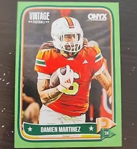 2024 ONYX VINTAGE Football /50 Damien Martinez, University Of Miami - Bild 1 von 2