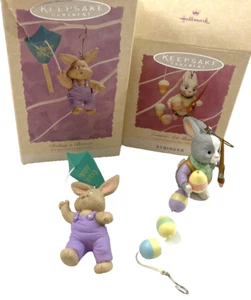 Hallmark Easter Spring Ornaments lot Easter Art Show & Riding a Breeze (1994) - Picture 1 of 3