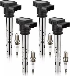 UF575 Ignition Coil & 1675 Double Iridium Spark Plug for Audi A3 A4 A5 A6 Q5... - Picture 1 of 12