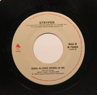 Rock 45 Stryper - Sing-Along-Song / Honestly On Enigma - Image 1 of 2