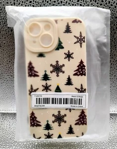 Funda Teléfono Para iPhone 15 Beige Árbol de Navidad Decoraciones Totalmente Nueva y Precintada - Imagen 1 de 5