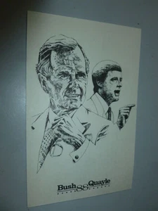 Presidential Bush Quayle Wisconsin Post Card Campaign Political George Dan 1988 - Imagen 1 de 2