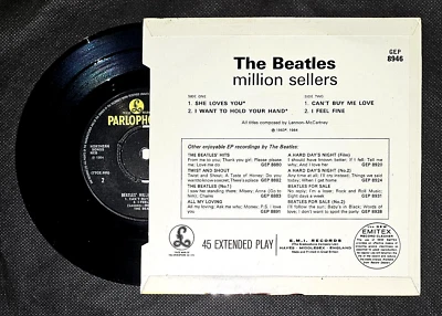 *MINT* THE BEATLES 'MILLION SELLERS' GEP-8946 PARLOPHONE 7" MONO EP & HARD COVER - Image 1 of 4