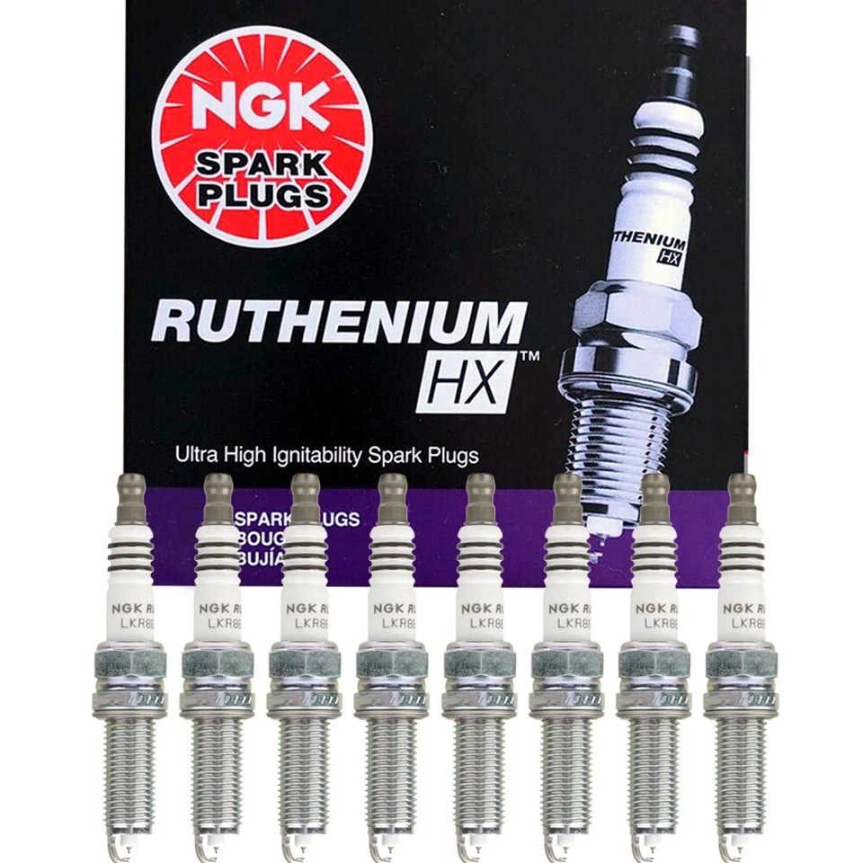 Bujía NGK Ruthenium HX genuina 8 piezas para BMW M3 2008-2013 4,0 L V8 Foto 1 de 4