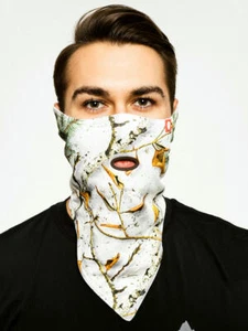 Air Hole Bandana 2 layer Standard Snow Camo Size M/L - Picture 1 of 3