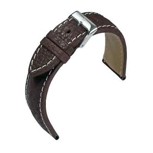 Cinturino Orologio In Pelle Di Bufalo Marrone Scuro Di Barington/Eulit - Picture 1 of 1