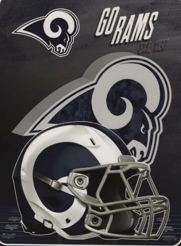 Northwest NFL Los Angeles Rams Silk Throw Oversized Blanket Twin 60x80 Cover