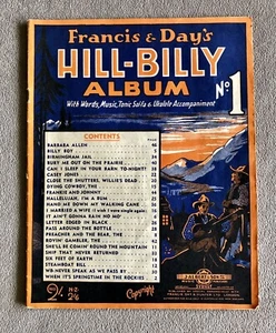 Francis & Day’s Hill-Billy Album Sheet Music #1. 1929 Australia/New Zealand - Picture 1 of 5