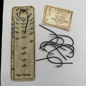 VINTAGE MUSTAD 3899 JAPANNED BLIND EYE SALMON FLY TYING HOOKS 2/0 - Picture 1 of 8