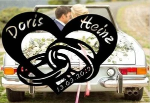 Boda Compromiso Corazón con Anillos Personalizado 3mm Acero B=50cm-100cm - Imagen 1 de 6