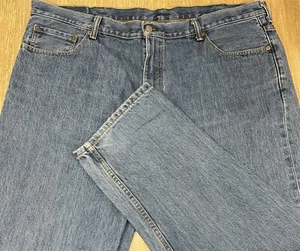 LEVI'S 550 Jeans RELAXED FIT 44x30 Medium Blue Stonewashed *XLNT EUC* 050421 - Picture 1 of 2