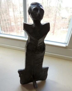 Bronce Modernista Abstracto Art Nouveau Deco Estatutaria Figura Mujer Ancla Femenina - Imagen 1 de 12