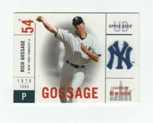 2001 UPPER DECK LEGENDS OF NEW YORK RICH GOSSAGE YANKEES #96 - Picture 1 of 4