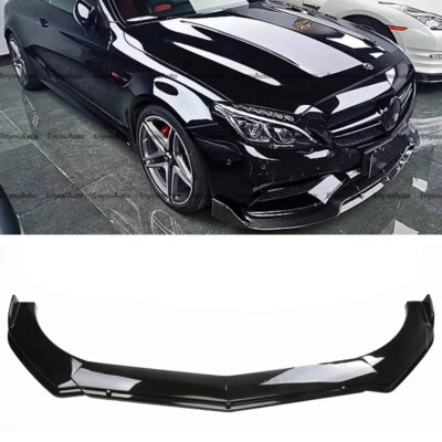 For Mercedes-Benz GLA200 GLA250 Front Bumper Lip Spoiler Splitter Glossy Black - Image 1 of 4