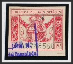 Other Sections. Fiscal. Used 1929. Consular Rights Of 1929. 10 Pts Carmine - Picture 1 of 1
