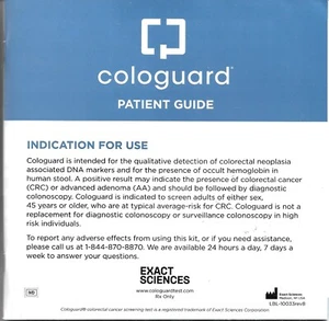 Cologuard Patient Guide - Imagen 1 de 1