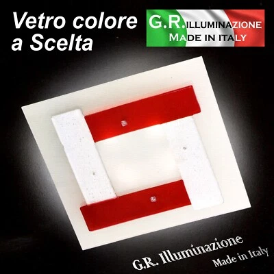 PLAFONIERA MODERNA A LED 4 LUCI Ø58 LAMPADA DA SOFFITTO IN VETRO SATINATO Laguna - Immagine 1 di 4
