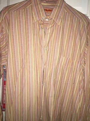 Martin Gordon Men shirt Size M Multi color Striped Long Sleeve -(SQ1) - Image 1 of 4