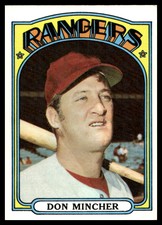 1972 Topps #242 Don Mincher Texas Rangers NR-MINT SET BREAK!