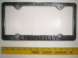 PLASTIC License Plate DEALER Car Tag Frame AUDI Chantilly VA 10YY4 - Picture 1 of 1
