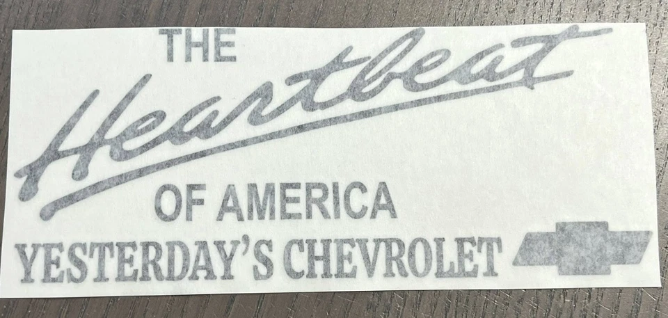 10" Chevy Racing Chevrolet Troquelado Vinilo Coche Calcomanía Pegatina Latido del Corazón Negro Foto 1 de 1