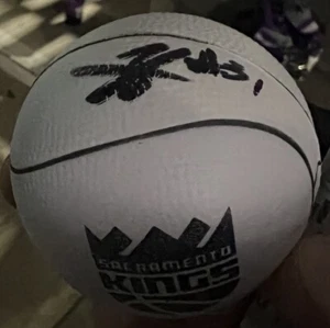 Signed Jordan Ford Sacramento Kings Mini Ball Autograph Fox Sabonis Monk Murray - Picture 1 of 2
