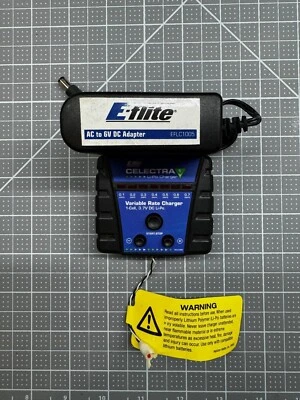 E-flite EFLUC1009 Celectra 1S 3.7V DC Li-Po Batt Charger & EFLC4000 AC Adapter - Image 1 of 4