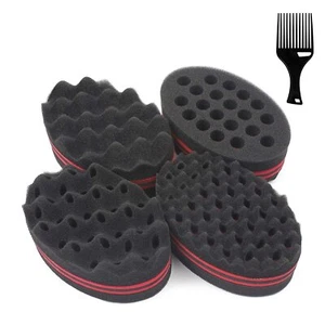 5 Piece Curl Brush Set Magic Twist Sponge Hair Pick for Men Women Styling - Picture 1 of 9