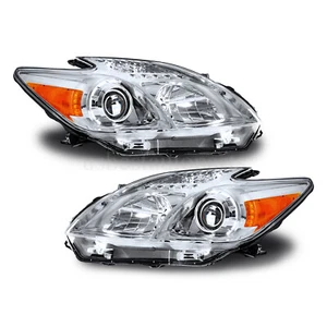 Headlights Headlamps Driver Passenger Pair For 2012 2013 2014 2015 Toyota Prius - Picture 1 of 11