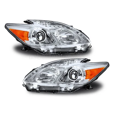 Headlights Headlamps Driver Passenger Pair For 2012 2013 2014 2015 Toyota Prius - Image 1 of 4