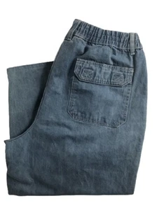 Scandia Woods Men’s Blue Jeans ~ 44 Short ~ Elastic Stretch Waist Band ~ Altered - Picture 1 of 9