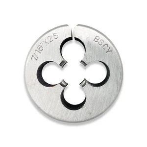 7/16 X 26 BSCY THREADING DIE CYCLE THREAD 7/16 BSCY ROUND DIE 1-1/2" OD RDGTOOLS - Picture 1 of 2