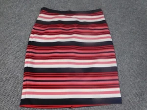 The Limited Womens Skirt 10 Red striped A-line - Picture 1 of 14
