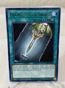 Tarjeta hechizada espada doble filo rara Yugioh AMDE-EN043 increíbles defensores casi nueva - Imagen 1 de 5