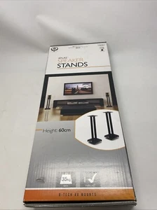 ATLAS LOUDSPEAKER SPEAKER STANDS BLACK HEIGHT 60CM 600MM - Picture 1 of 5