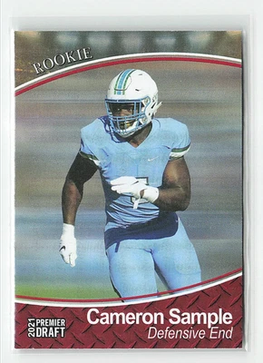 2021 SAGE Football Premier Draft Cameron Sample Red #83 Tulane Green Wave - Image 1 of 2