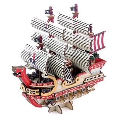 Ki-gu-mi One Piece Red Force - Rompecabezas de madera 3D hágalo usted mismo kit de manualidades para niños y adultos Foto 1 de 3