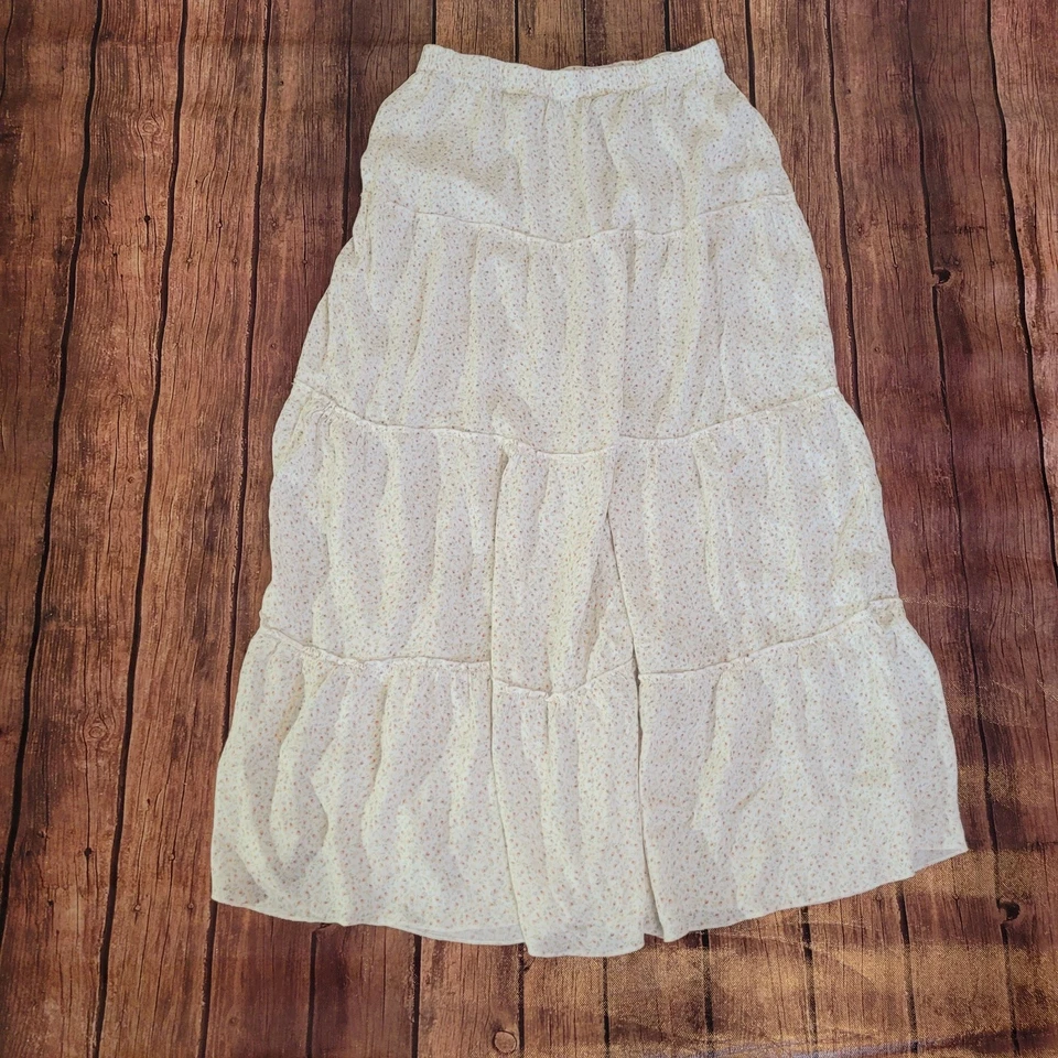 Бренди Melville юбка женщин 3 белый макси цветочный крестьянин тянуть на Cottagecore - Изображение 1 из 4