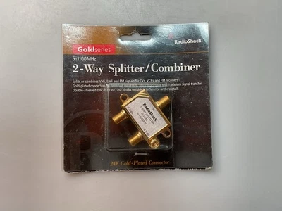 Radio Shack Gold Series 5-1100MHz 2-Way Splitter / Combiner New Old Stock  - Image 1 of 4