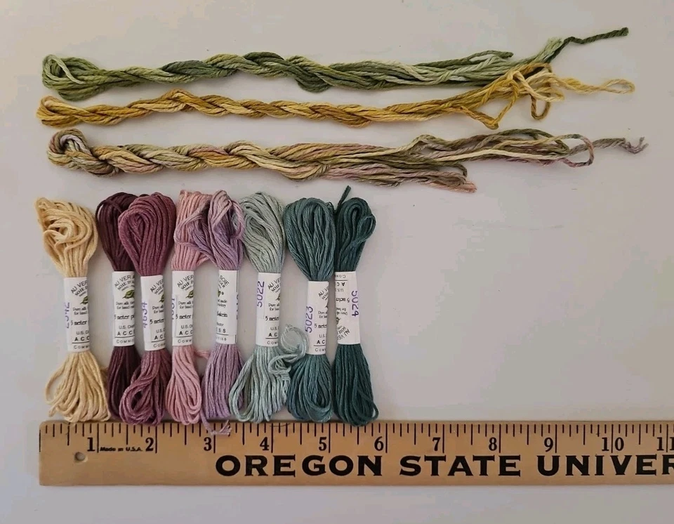 LOT OF 11 Needlepoint & Cross-Stitch Threads AU VER A SOIE & CARON WATERLILLIES  - Image 1 of 4