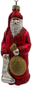 Patricia Breen Gift of the Season Red Gold Santa Claus Christmas Tree Ornament - Picture 1 of 10