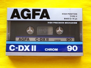 1x AGFA C-DX II 90 Cassette Tape 1987-1989 + OVP + SEALED + sehr selten ! + - Bild 1 von 2