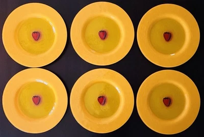 Platzteller, Dekorationsteller, Glas, Set 6 Stück, 34 cm, Farbe Gelb, Gebraucht - Bild 1 von 4