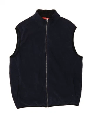 IZOD Mens Fleece Gilet UK 38 Medium Navy Blue Polyester DG25 - Image 1 of 3