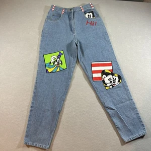 Jeans de Colección Años 90 Mickey & Co. Disney Patchwork Talla 9/10 Cintura Alta Mamá Denim - Imagen 1 de 15