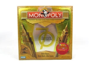 Parker Brothers Monopoly 70th Anniversary Edition Collectors Tin Board Game NOB - Picture 1 of 8
